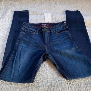 Fran Denim EMMA LONG INSEAM HIGH RISE SKINNY DARK WASH